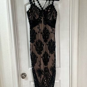 Elegant Black Lace Dress
